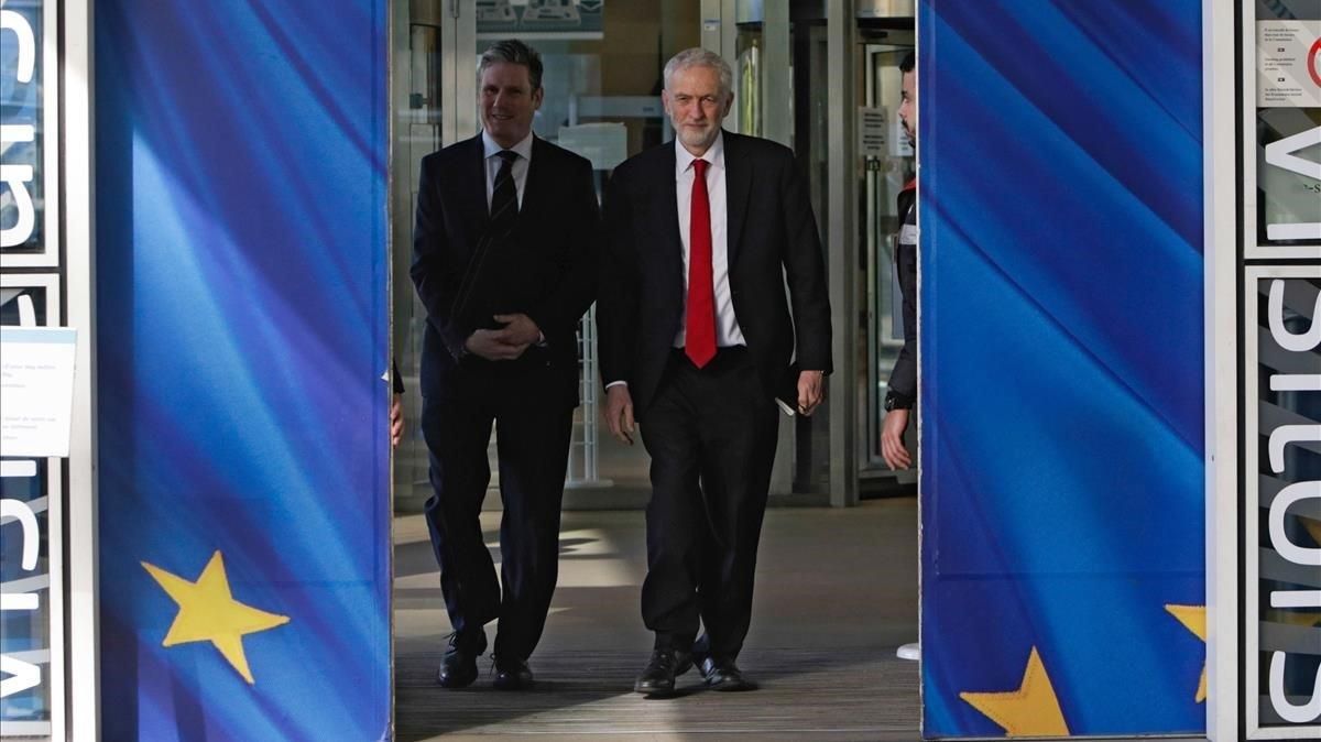 Jeremy Corbyn, líder de los laboristas (derecha), en Bruselas. Jeremy Corbyn, líder de los laboristas (derecha), en Bruselas.
