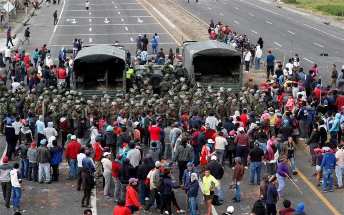 Protestas sociales en Ecuador.