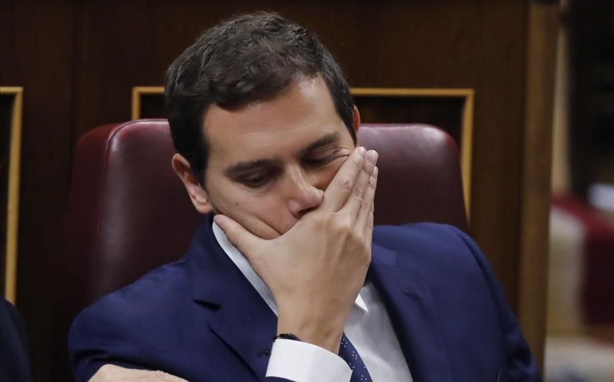 Albert Rivera, en el debate de investidura. Albert Rivera, en el debate de investidura.