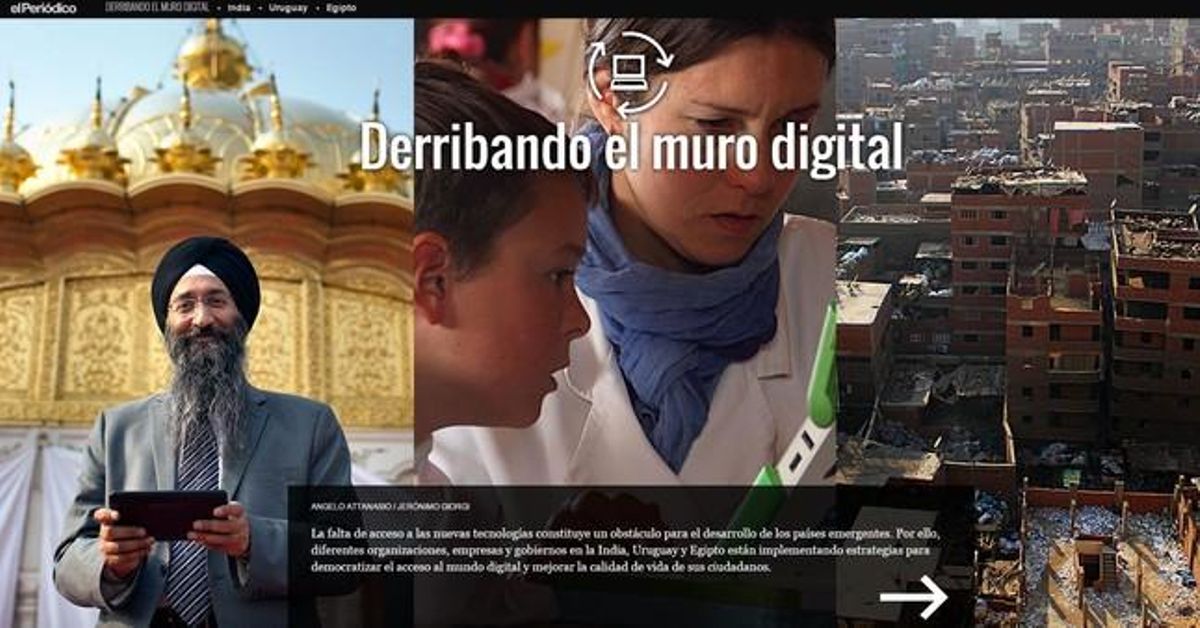 La pantalla inicial de ’Derribando el muro digital’. El proyecto de ’scrollytelling’ es un referente en el nuevo periodismo multimedia. La pantalla inicial de ’Derribando el muro digital’. El proyecto de ’scrollytelling’ es un referente en el nuevo periodismo multimedia.