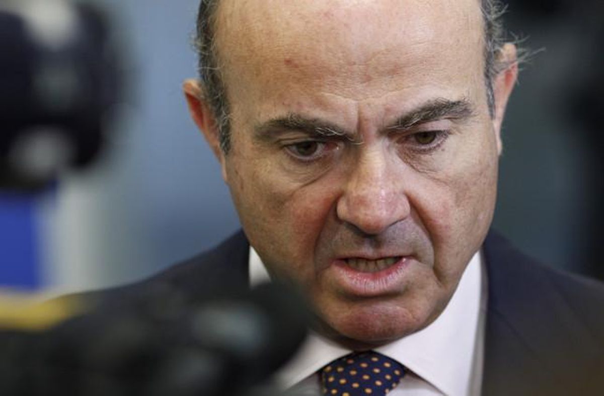 Luis de Guindos, en Vilna, durante el Consejo de Ministros de Economía y Finanzas de la Unión Europea, el viernes. Luis de Guindos, en Vilna, durante el Consejo de Ministros de Economía y Finanzas de la Unión Europea, el viernes.