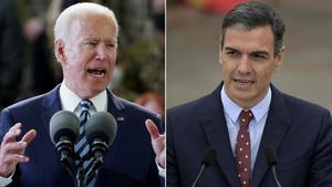 Joe Biden y Pedro Sánchez.