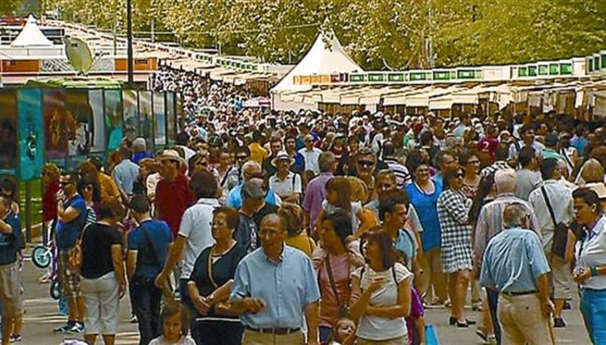 La Feria del Libro de Madrid, en el Retiro.