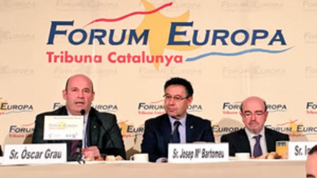 Òscar Grau y Josep Maria Bartomeu. Òscar Grau y Josep Maria Bartomeu.