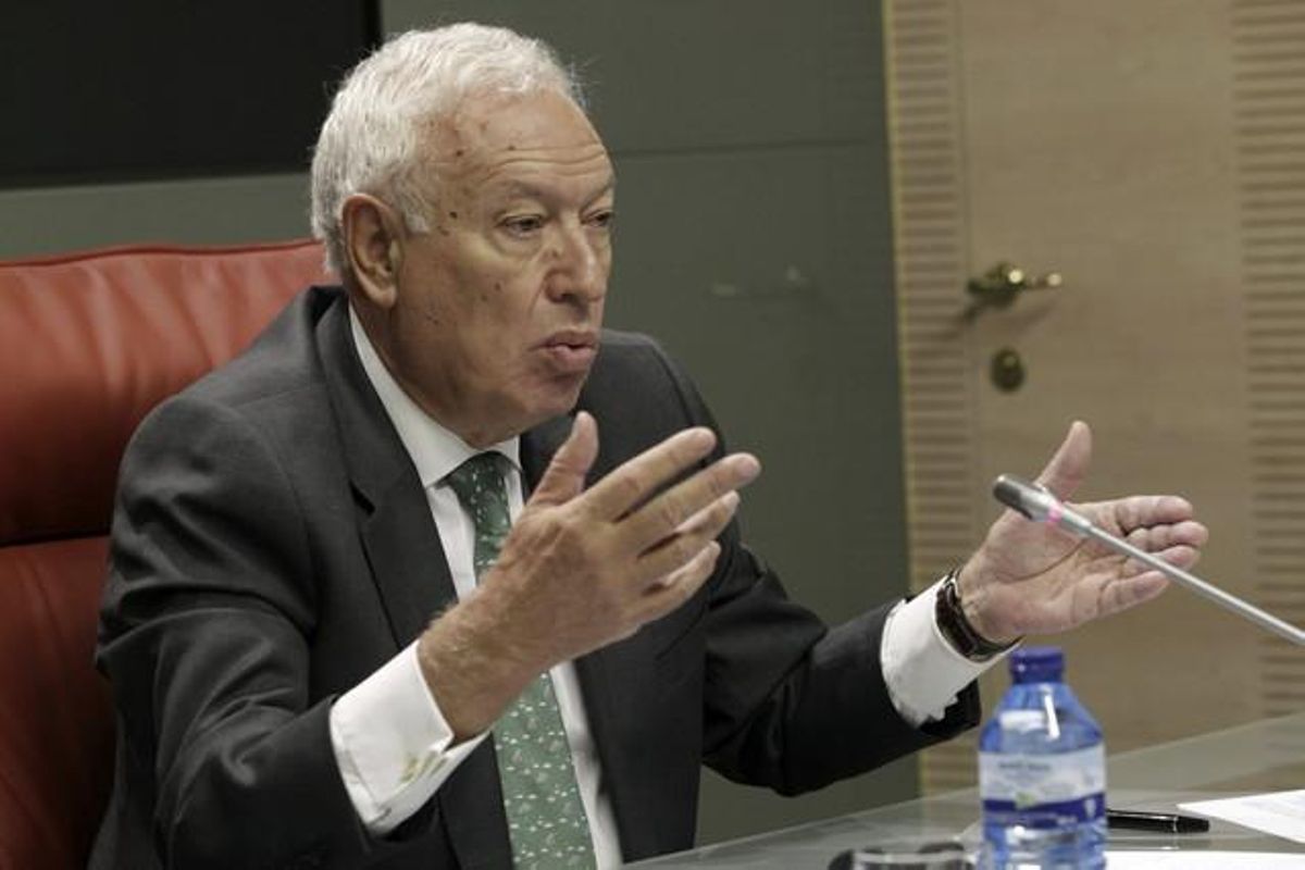 El ministro de Exteriores, José Manuel García Margallo, el pasado jueves, en rueda de prensa. El ministro de Exteriores, José Manuel García Margallo, el pasado jueves, en rueda de prensa.
