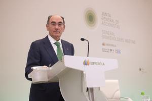 Ignacio Sánchez Galán, presidente de Iberdrola, durante la junta de accionistas.