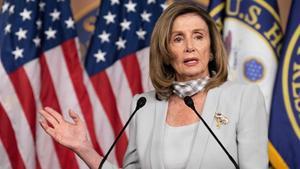 La ’speaker’ de la Cámara baja de EEUU, Nancy Pelosi, en una comparecencia el pasado 13 de agosto en Washington.