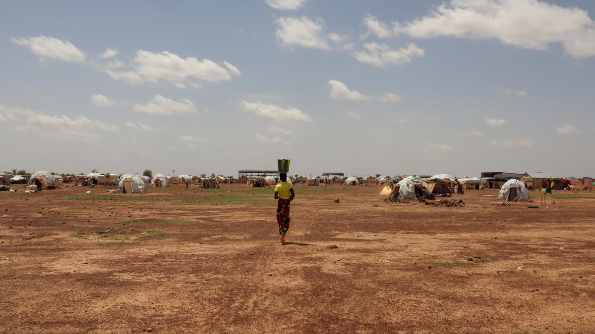 Salamata, en el campo para personas desplazadas de Barsalogho, en Burkina Faso.