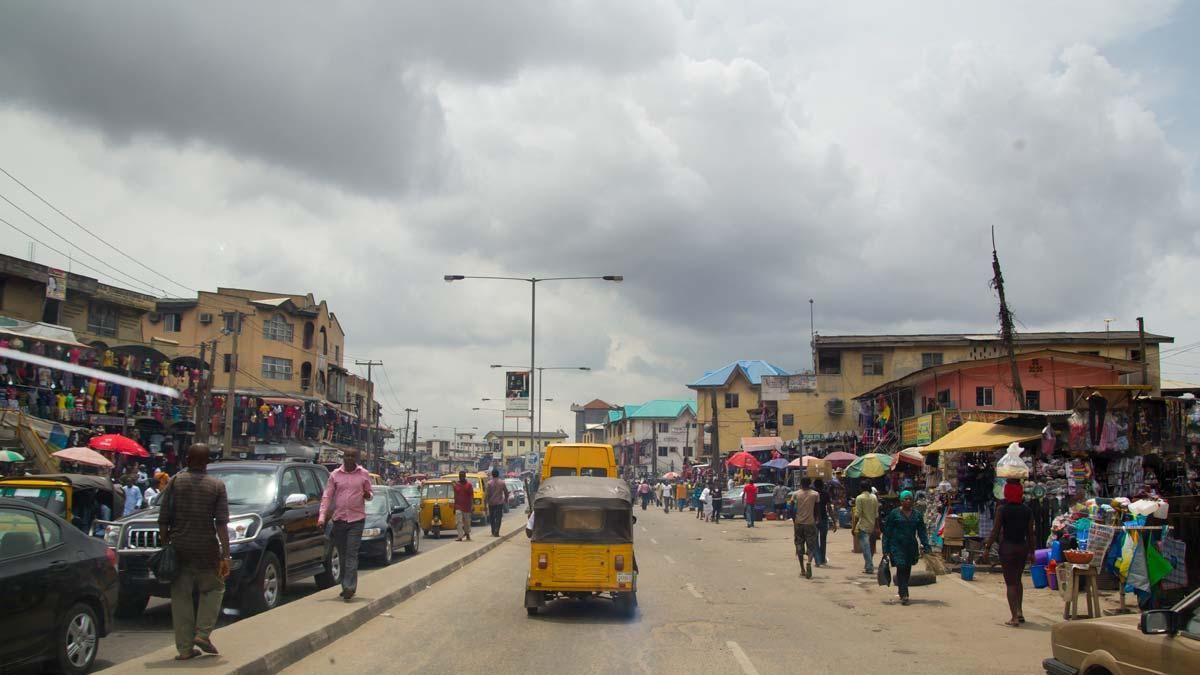 Calle de Lagos, Nigeria. Calle de Lagos, Nigeria.
