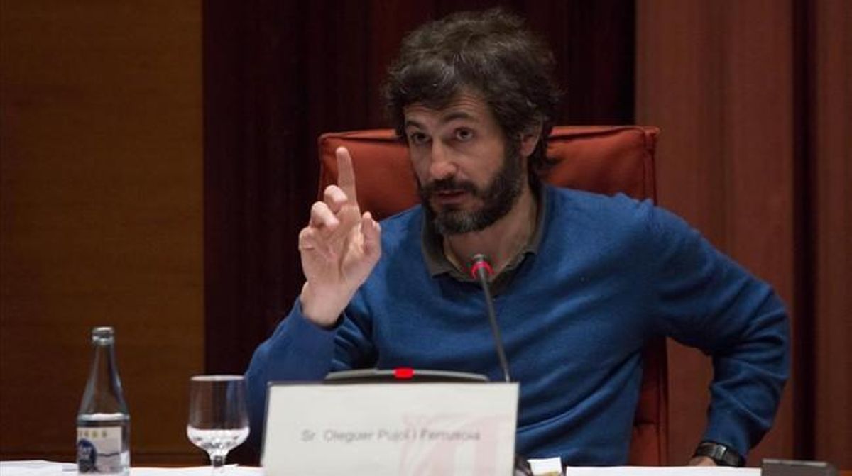 Oleguer Pujol, durante su declaración ante la ’comisión Pujol’ del Parlament, en el 2015. Oleguer Pujol, durante su declaración ante la ’comisión Pujol’ del Parlament, en el 2015.