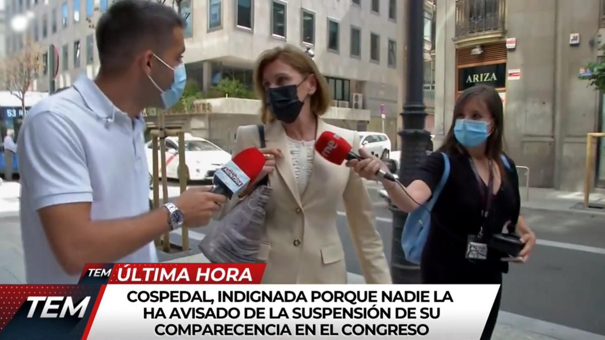 Cospedal se enfrenta a un reportero de 'Todo es mentira': "¿Te crees que soy tonta?" Cospedal se enfrenta a un reportero de 'Todo es mentira': "¿Te crees que soy tonta?"