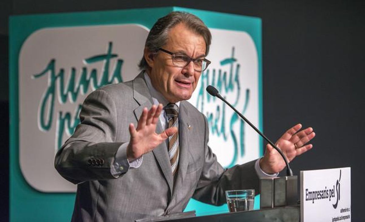 Artur Mas, durante un acto con empresarios. Artur Mas, durante un acto con empresarios.