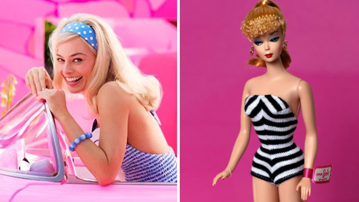 Margot Robbie, caracterizada como la muñeca Barbie.