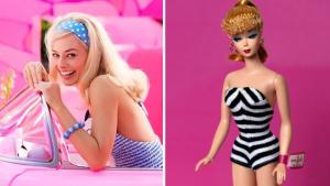 Margot Robbie, caracterizada como la muñeca Barbie.