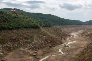 Afectación de la sequía en el pantano de Rialb