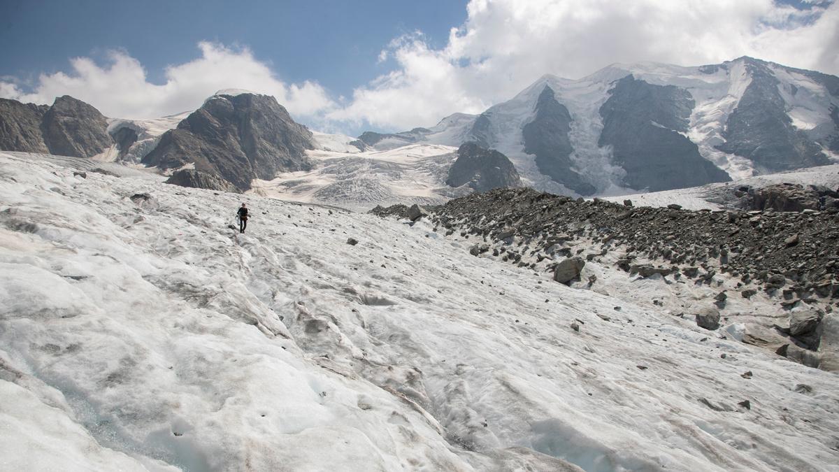 El glaciar Pers, cerca del refugio alpino de Pontresina, en Suiza.