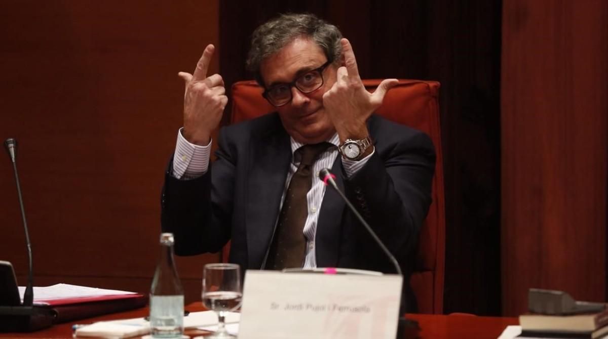 Joedi Pujol Ferrusola, en su comparecencia en la comisión de investigación del Parlament, en febrero del 2015. Joedi Pujol Ferrusola, en su comparecencia en la comisión de investigación del Parlament, en febrero del 2015.
