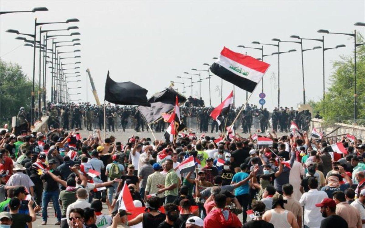 Protestas sociales en Irak.