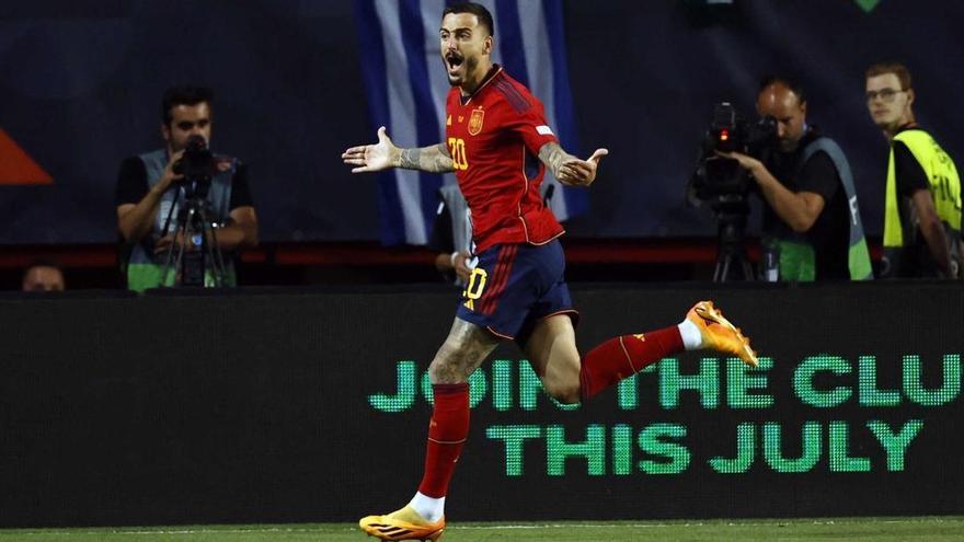 cinco remates y tres goles con España antes de fichar por el Madrid