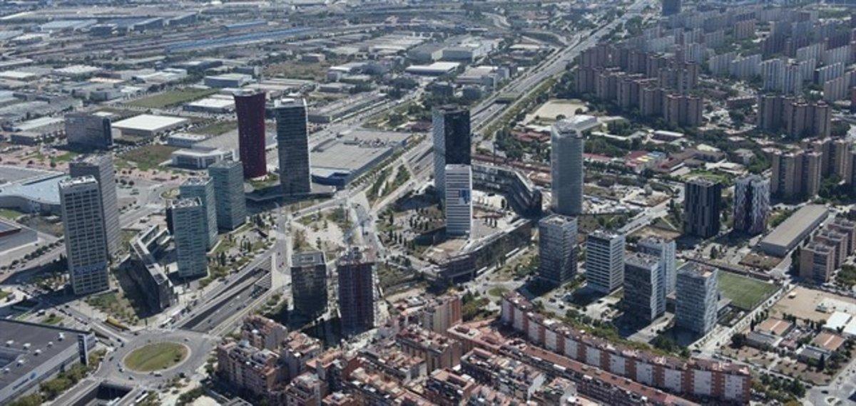 Imagen aérea de la Plaza Europa de L’Hospitalet