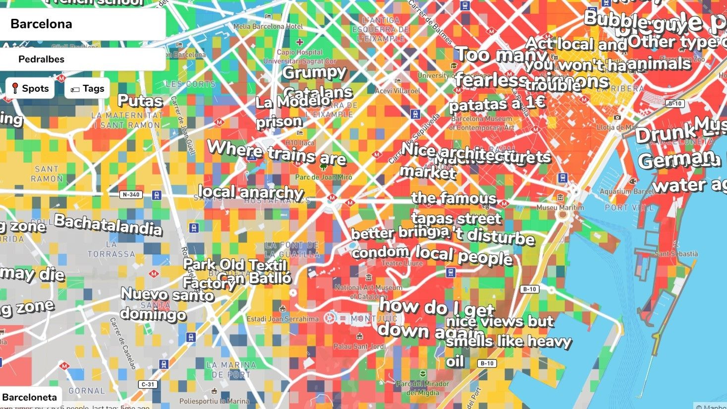 ¿Qué piensan de tu barrio la gente que lo visita?  En este map lo descubriras