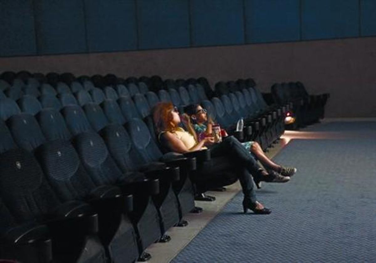 Una sala de cinede Barcelona,ayer por la tarde. Una sala de cinede Barcelona,ayer por la tarde.