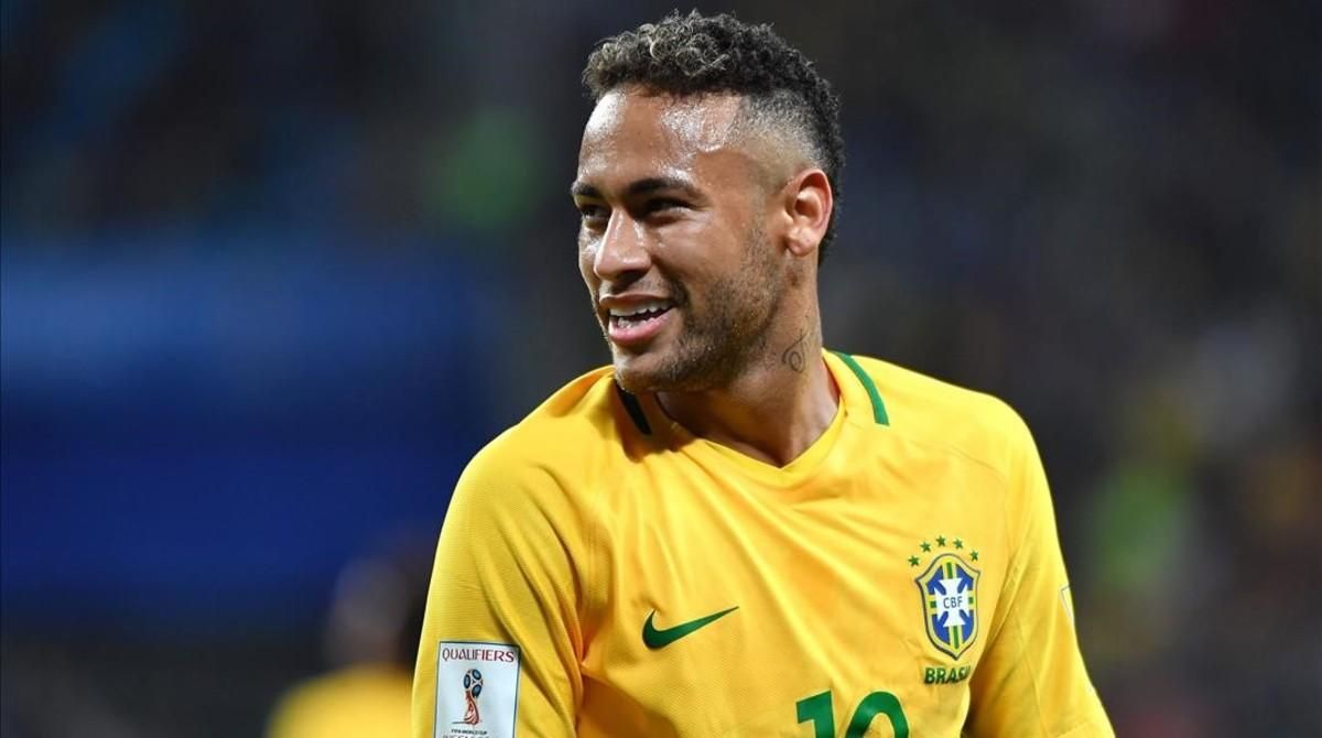 Neymar, en un partido reciente de la selección brasileña. Neymar, en un partido reciente de la selección brasileña.