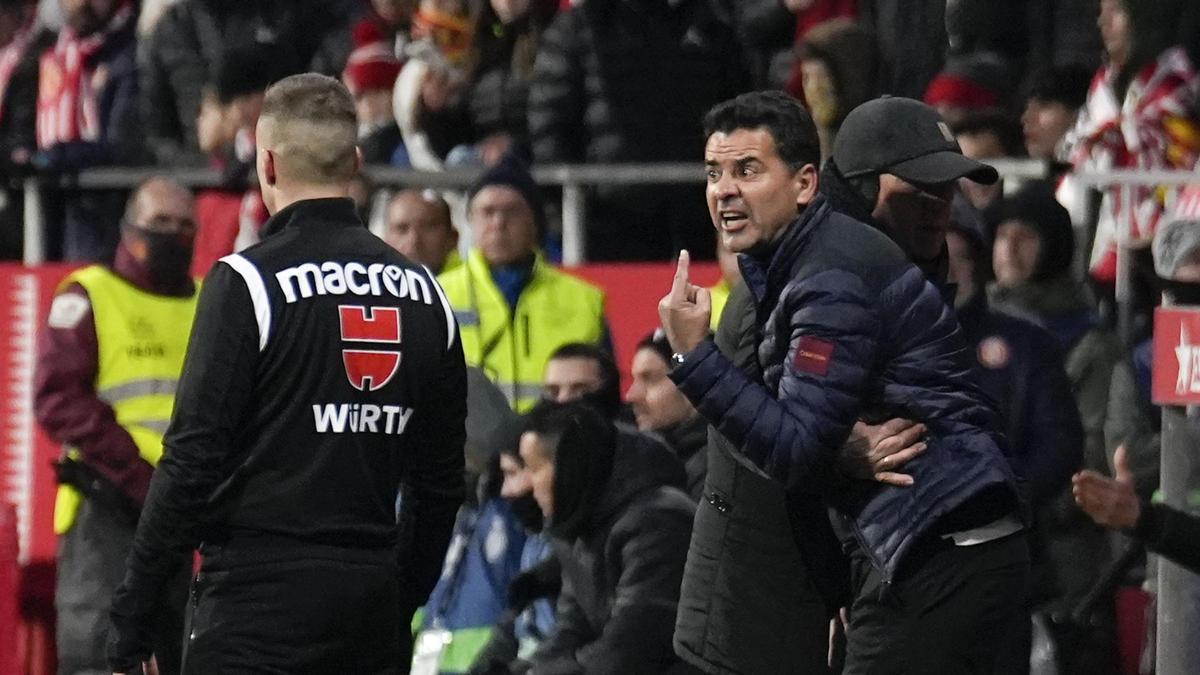 Míchel, técnico del Girona, sancionado con dos partidos por su expulsión ante el Barça