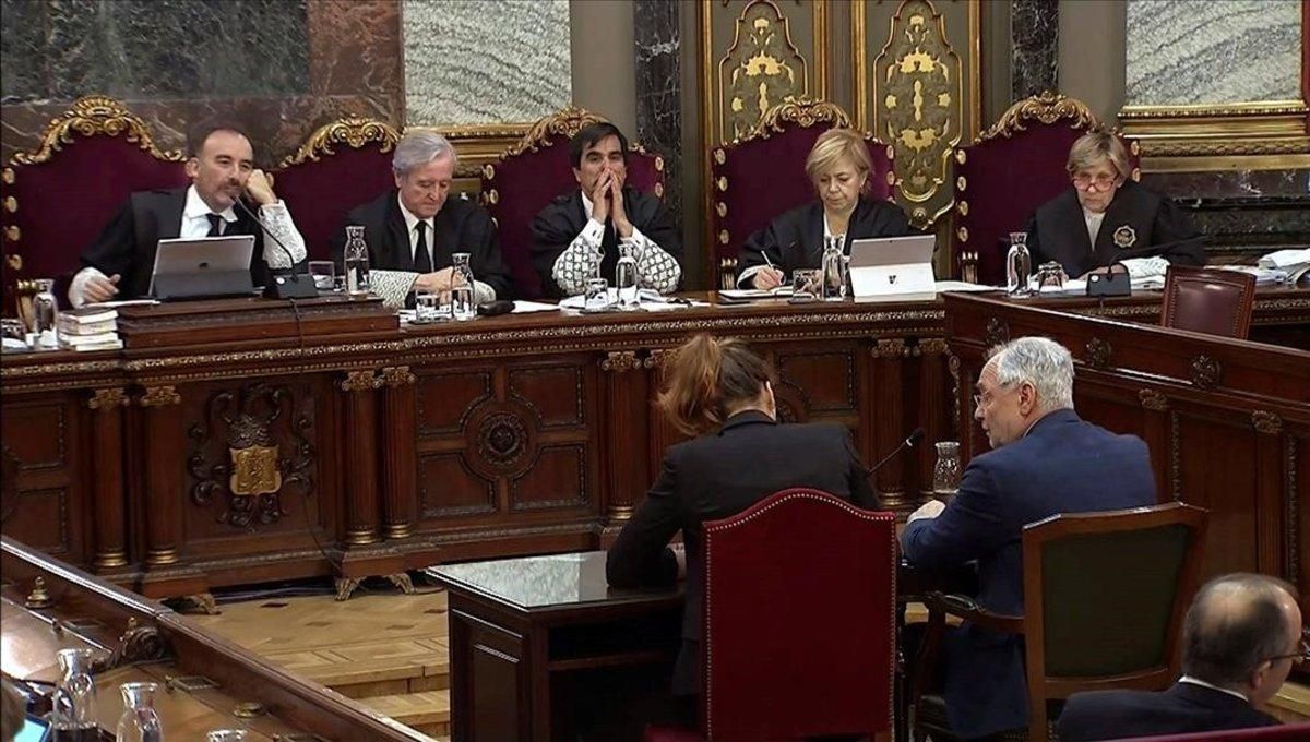 El juicio del ’procés’, en la sesión del 29 de abril. El juicio del ’procés’, en la sesión del 29 de abril.