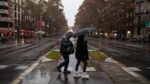 Lluvia sobre Barcelona, el pasado 8 de diciembre