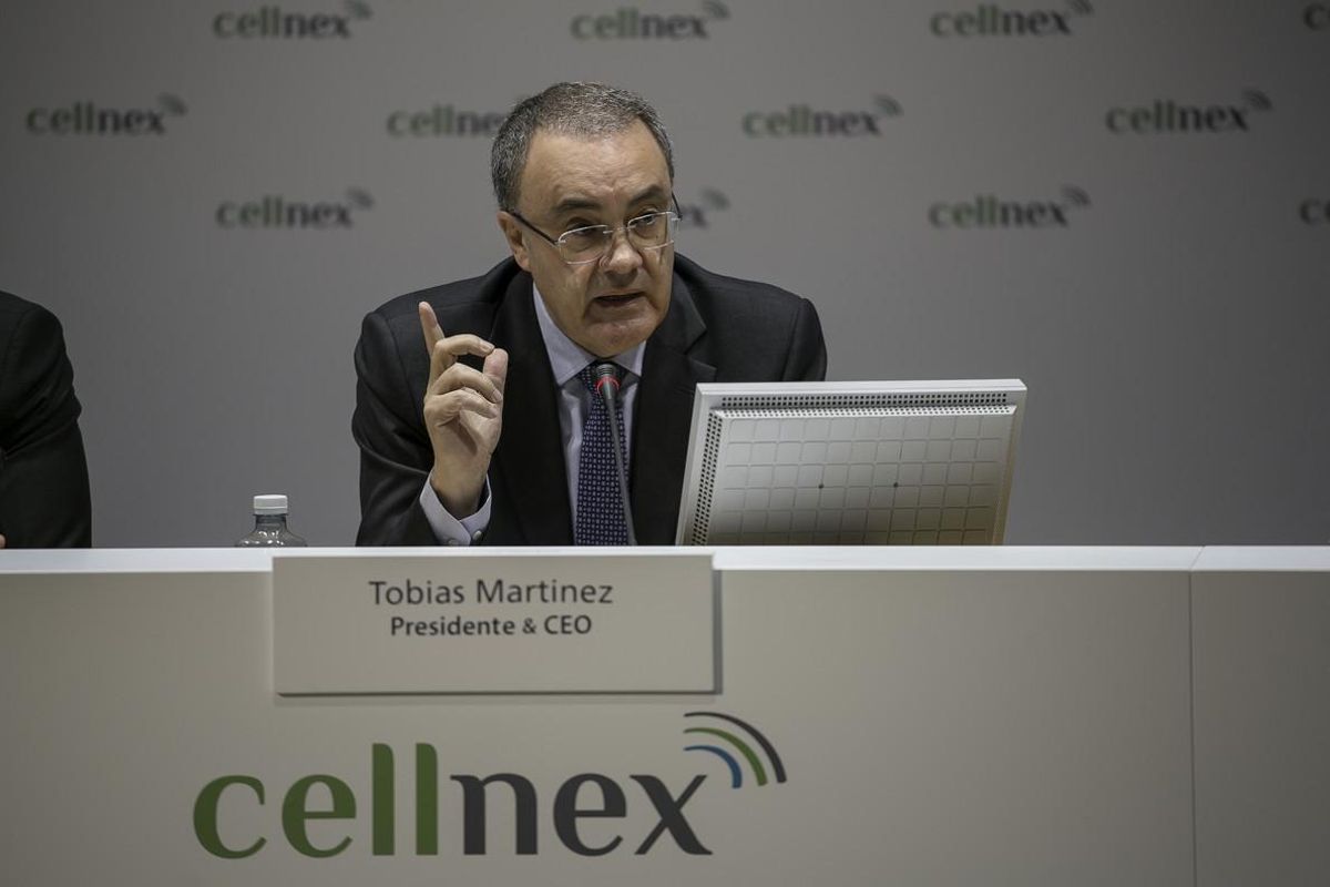 El presidente de Cellnex, Tobías Martínez, en una foto de archivo. El presidente de Cellnex, Tobías Martínez, en una foto de archivo.