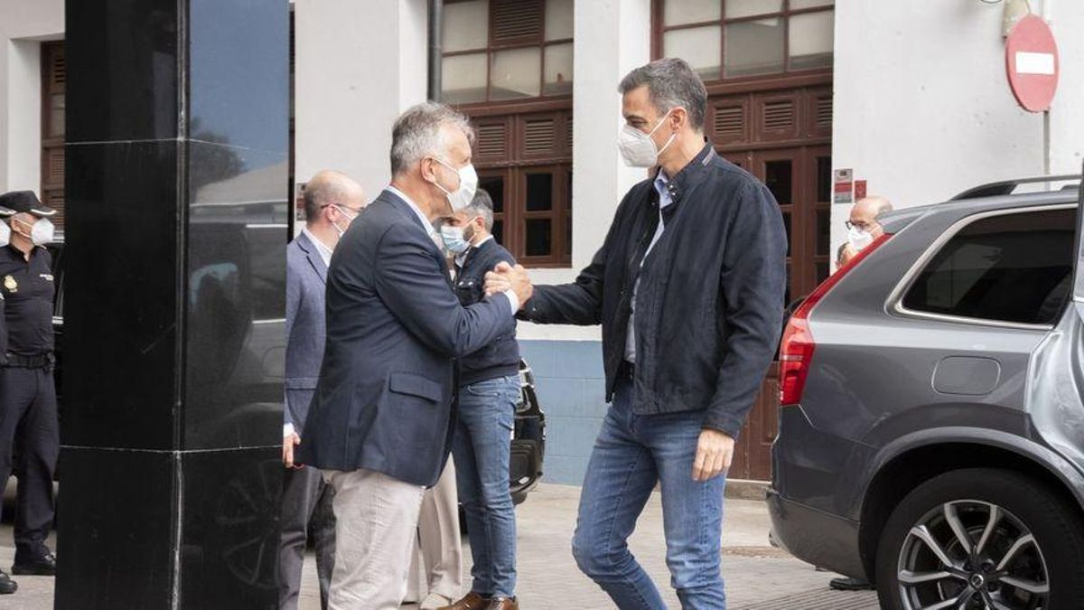"No parece que el final de la erupción del volcán esté cerca", lamenta Pedro Sánchez desde La Palma "No parece que el final de la erupción del volcán esté cerca", lamenta Pedro Sánchez desde La Palma