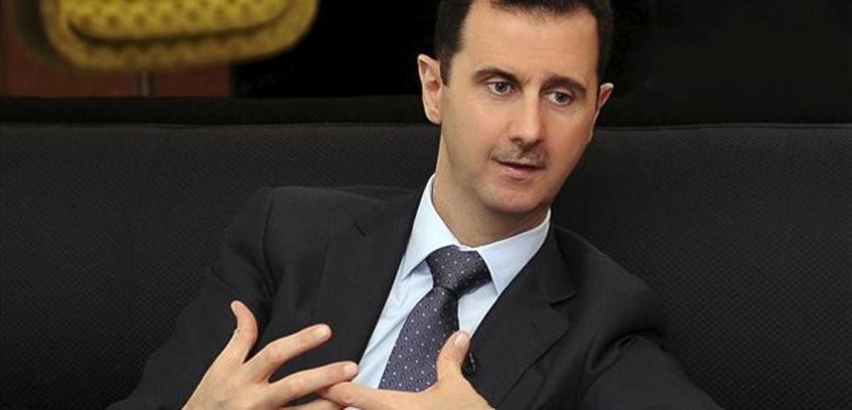 Baixar al-Assad, durant l’entrevista a Damasc.