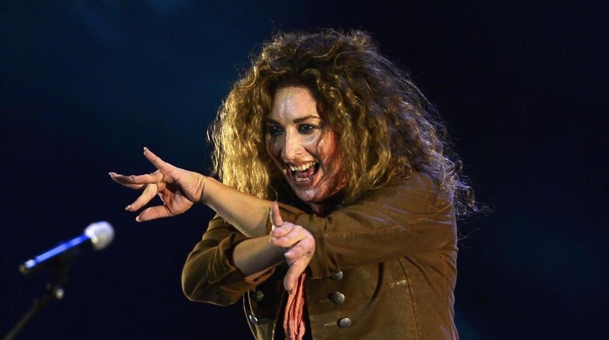 Estrella Morente, en un concierto en Sevilla. Estrella Morente, en un concierto en Sevilla.