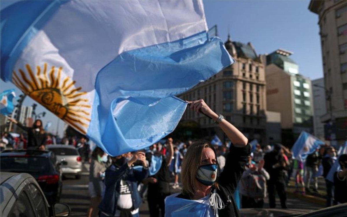 Protestas en Argentina en contra del Gobierno de Alberto Fernández