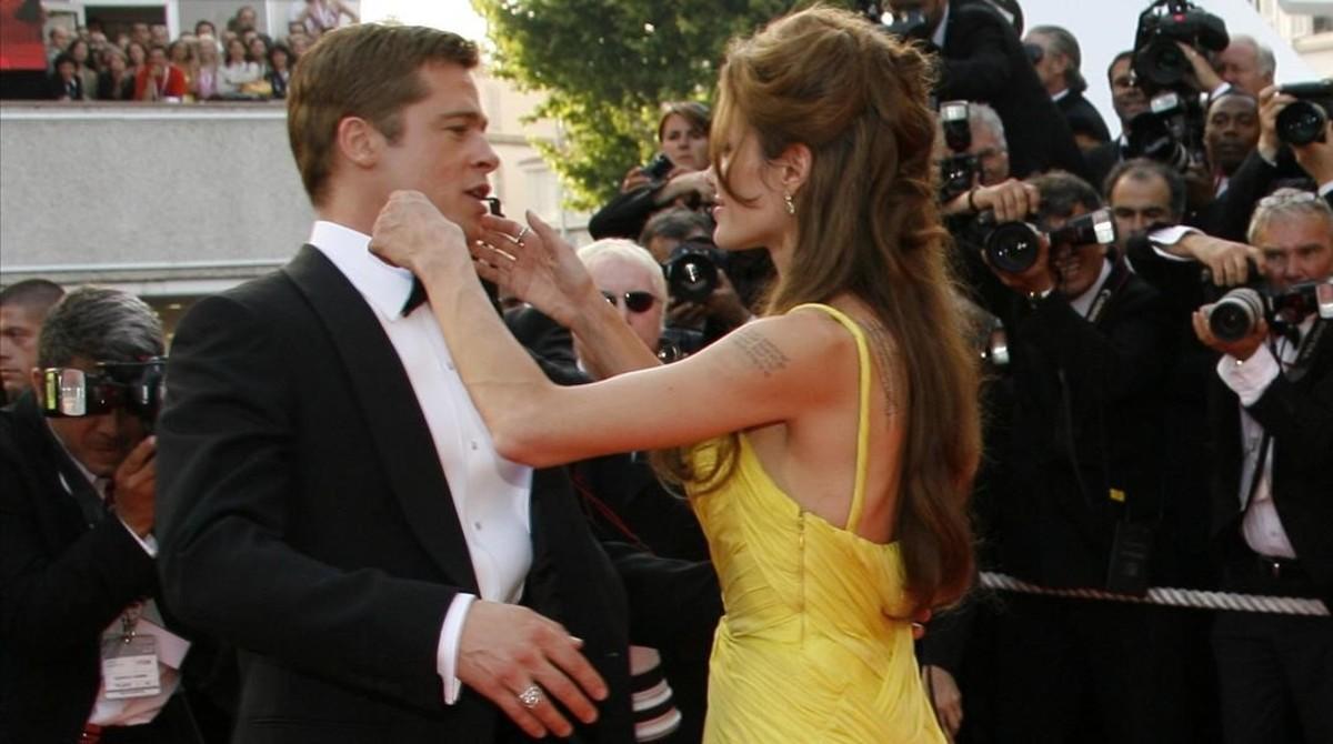 Brad Pitt y Angelina Jolie, en mayo del 2007.