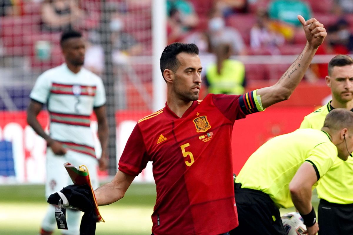 Sergio Busquets antes del partido amistoso que enfrento a la selección de España contra Portugal el pasado 04-06-2021. Sergio Busquets antes del partido amistoso que enfrento a la selección de España contra Portugal el pasado 04-06-2021.