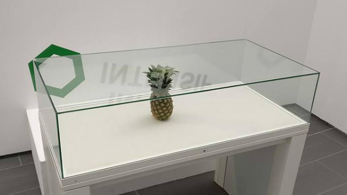 La famosa piña convertida en ’obra de arte’ por un joven estudiante escocés. La famosa piña convertida en ’obra de arte’ por un joven estudiante escocés.