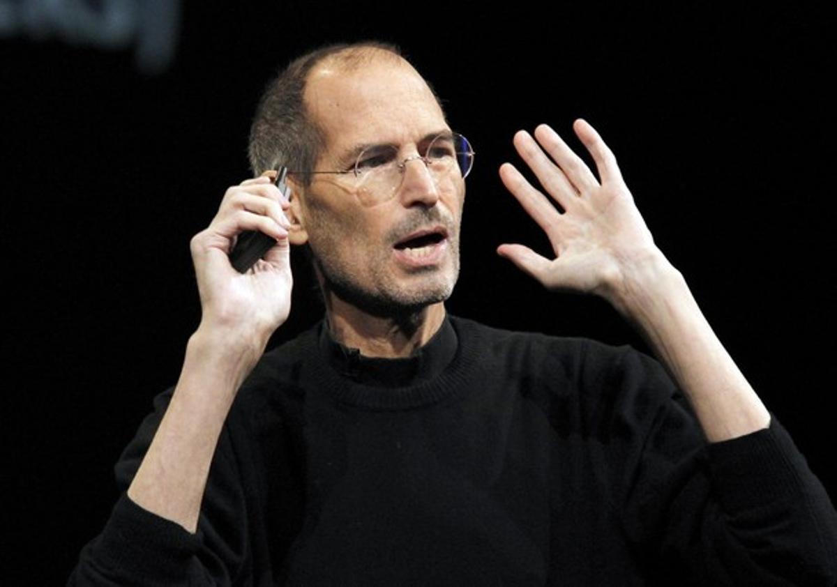 Steve Jobs, en la seva última aparició pública a la Conferència de Desenvolupadors d’Apple, el dia 6 de juny.