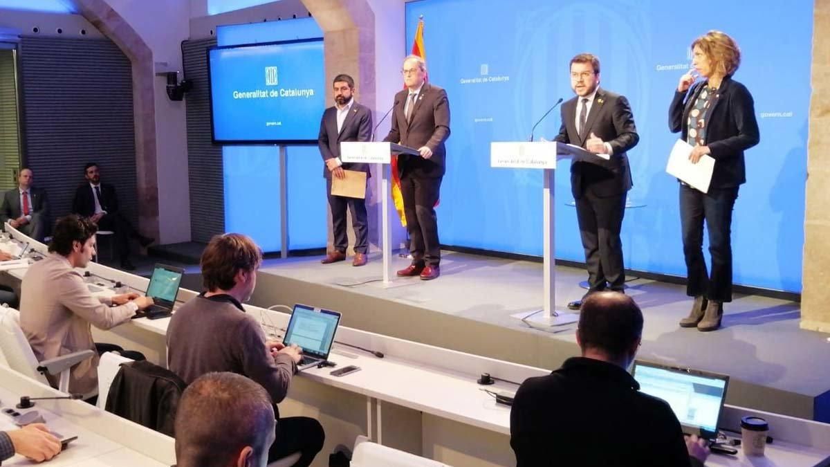 Comparecencia de Quim Torra para hablar sobre la situación del coronavirus en Catalunya. Comparecencia de Quim Torra para hablar sobre la situación del coronavirus en Catalunya.