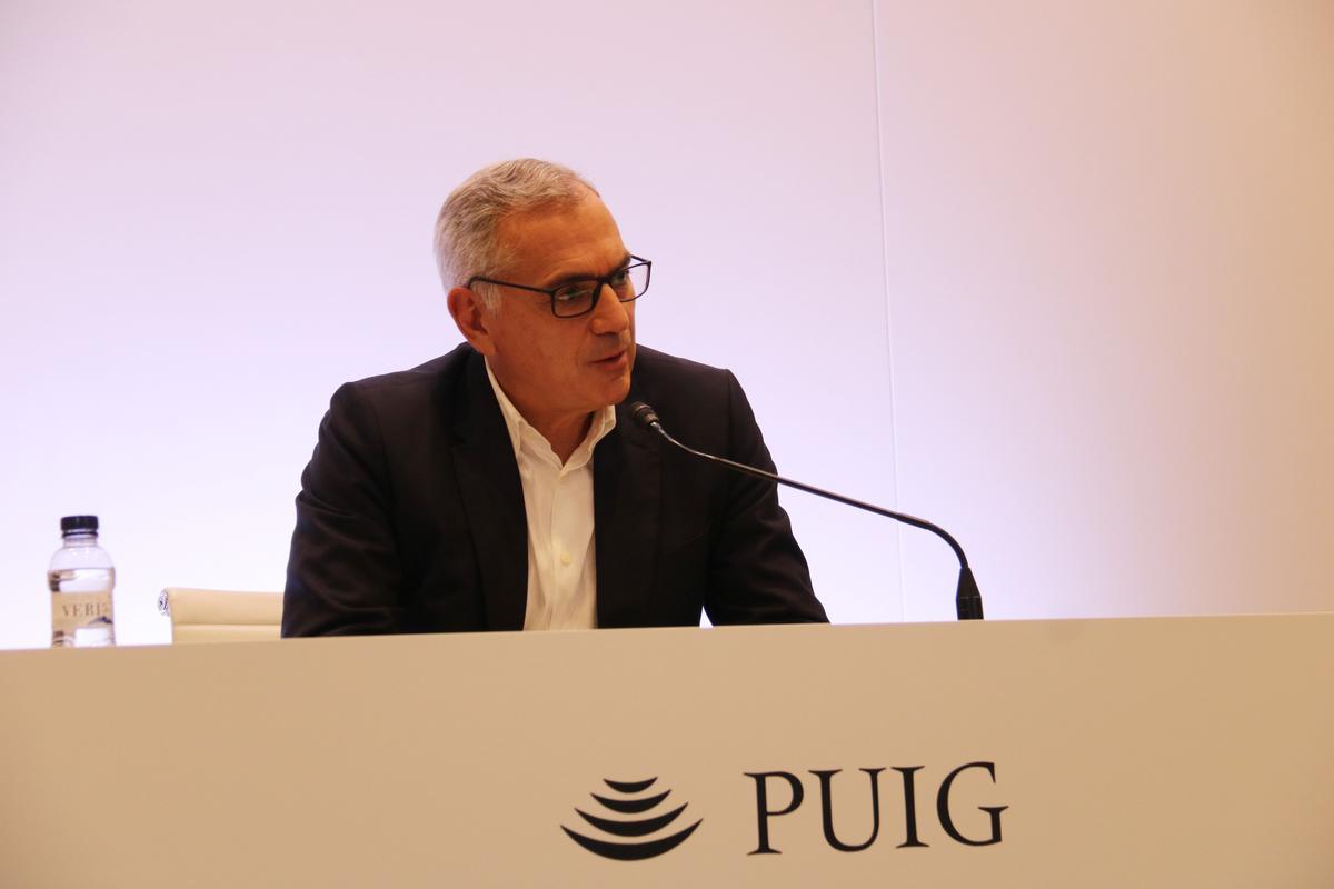 El presidente ejecutivo de Puig, Marc Puig, en la presentación de los resultados de 2022.