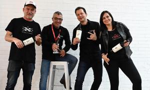 La ’banda’ de Wines N’Roses Viticultores: Pedro Calabuig (’export manager’), Carlos Falcó (’national manager’), Toni Arráez (enólogo y director técnico) y Esther Delgado (’export manager’).