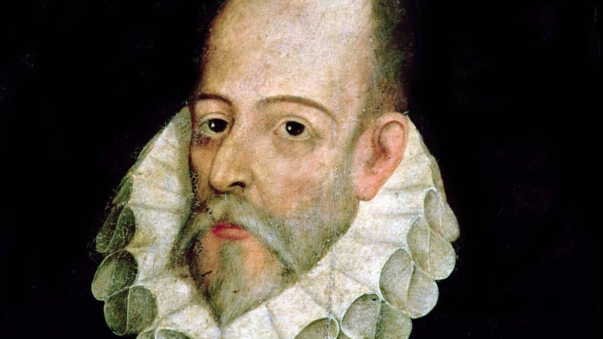Retrato de Miguel de Cervantes atribuido a Juan de Jáuregui. Retrato de Miguel de Cervantes atribuido a Juan de Jáuregui.