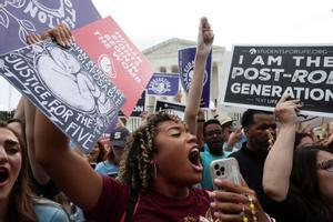 Manifestación en contra del aborto, ras la polémica decisión del Supremo de EEUU.