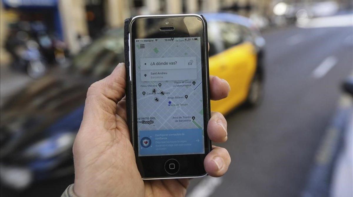 La interfaz de Uber. La interfaz de Uber.