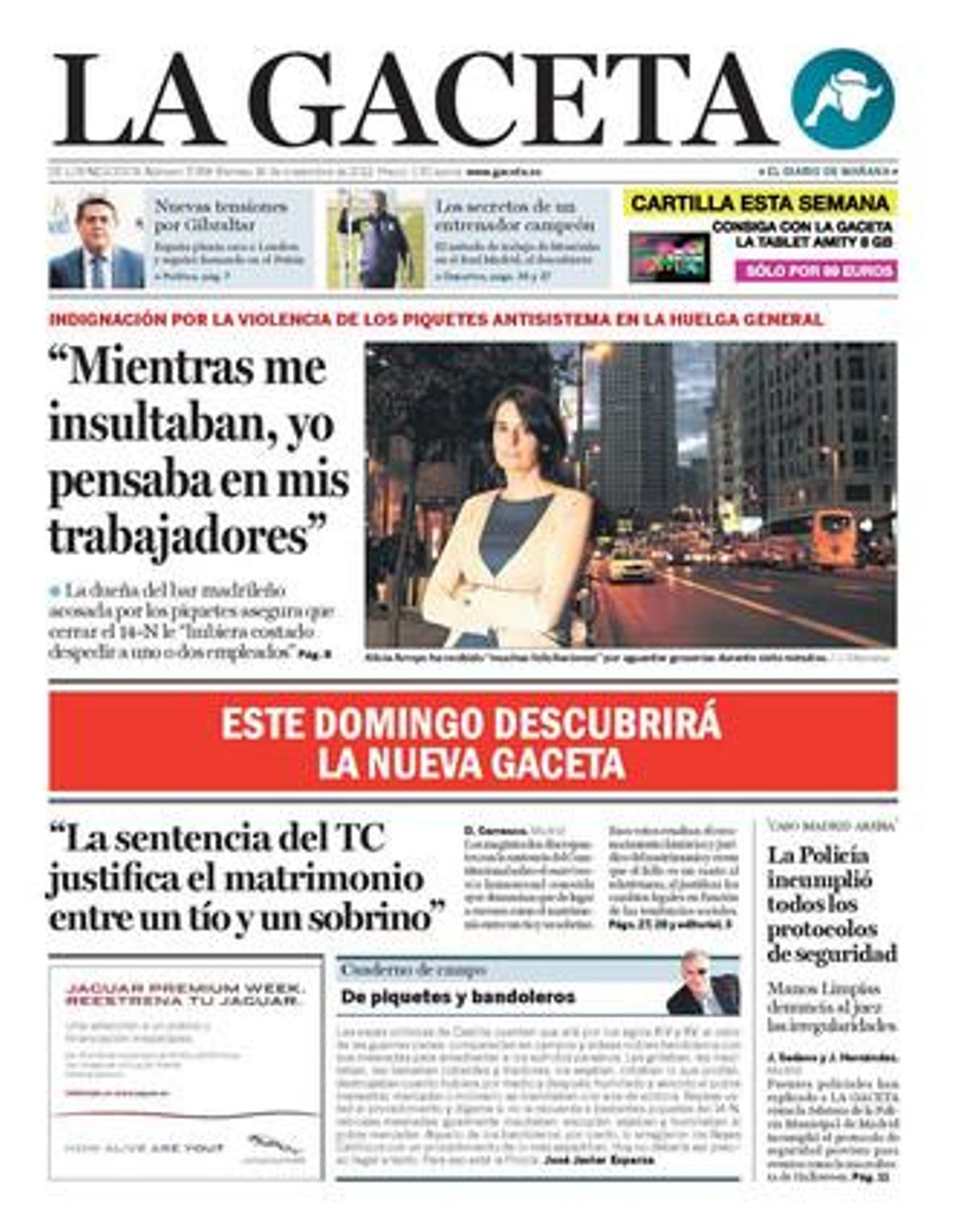 La Gaceta, 16-11-2012. La Gaceta, 16-11-2012.