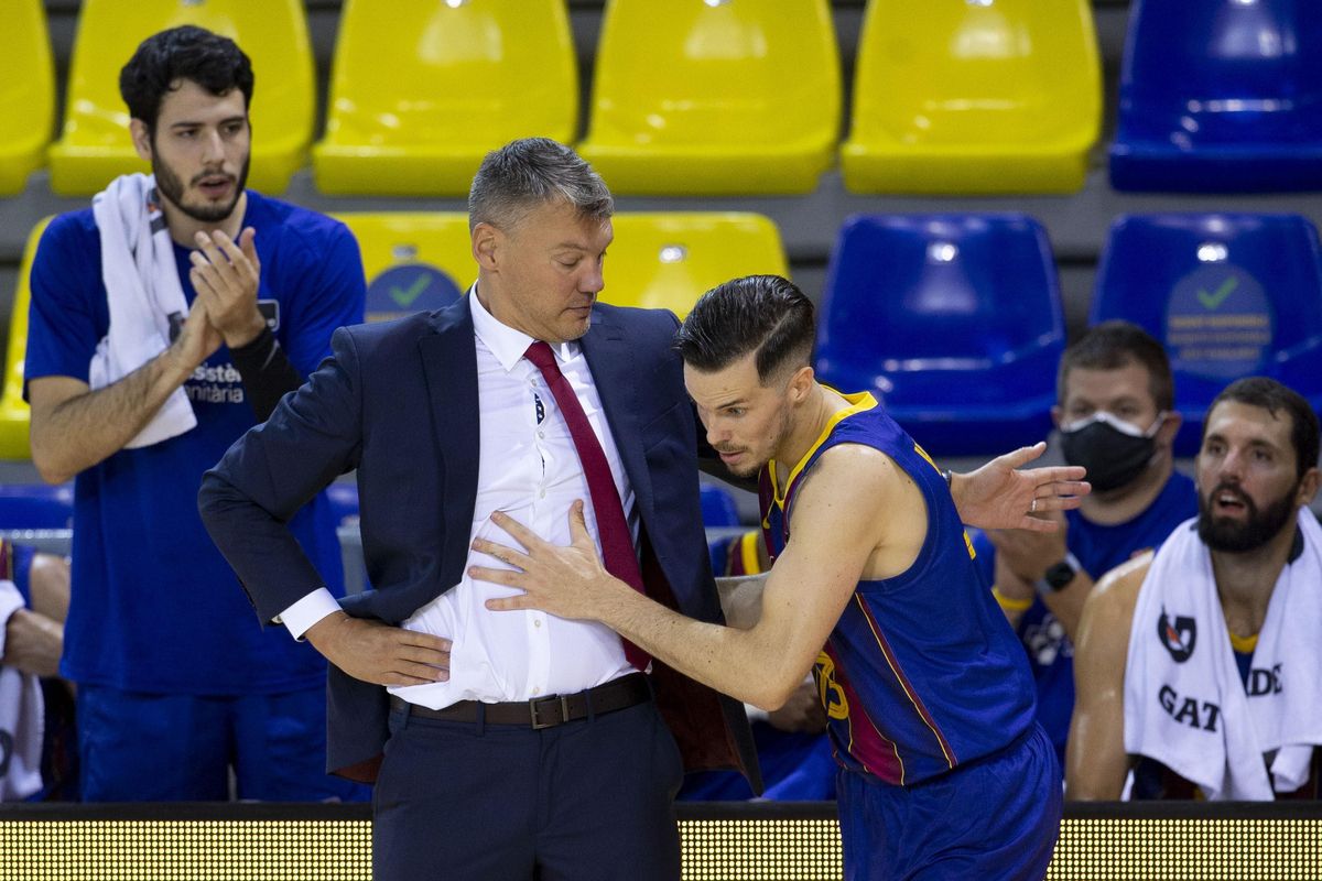 Jasikevicius dialoga con Heurtel en un reciente encuentro Jasikevicius dialoga con Heurtel en un reciente encuentro