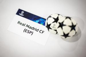 Papeleta del Real Madrid en el sorteo de la fase de grupos de la Champions 2022-23. 