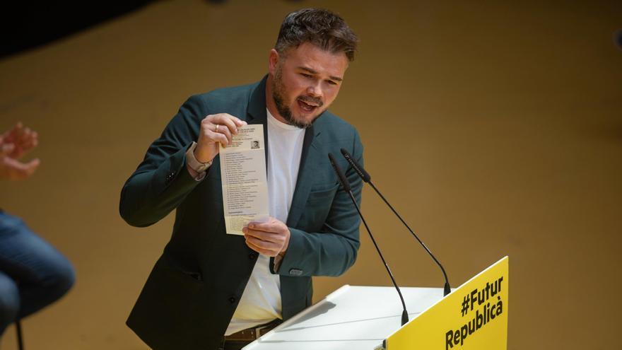Rufián, partidario de «subir el precio» de un pacto con Sánchez compartido por todo el independentismo