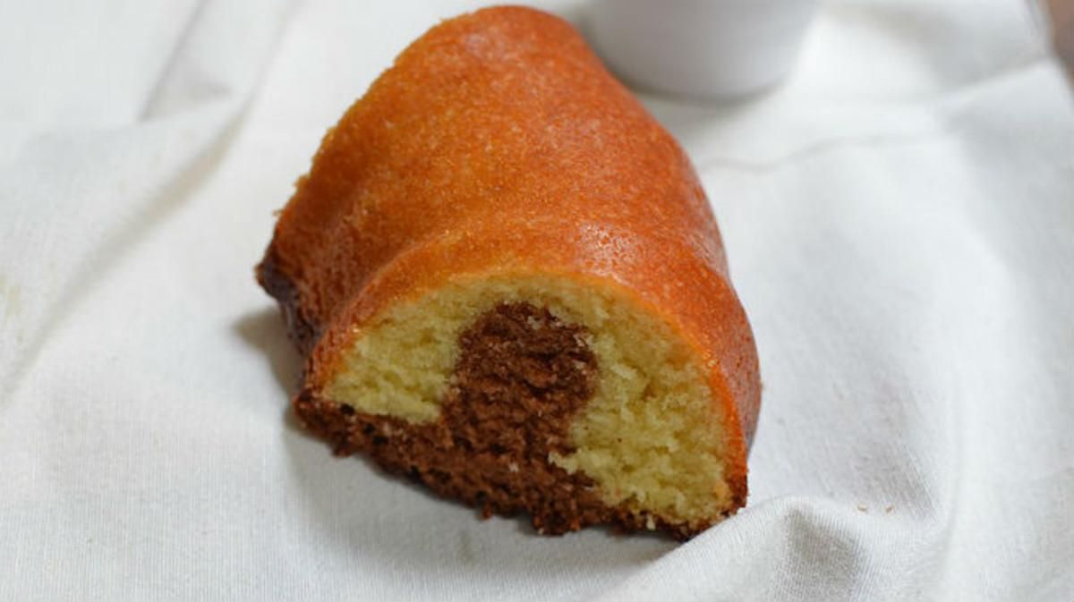Bizcocho marmolado vegano. Bizcocho marmolado vegano.